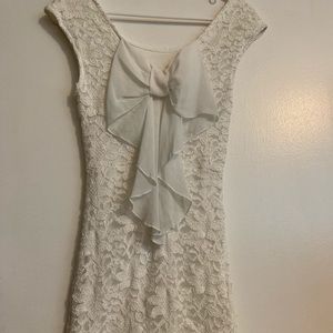 White skin tight dress